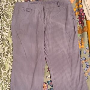 New York & Company Gray Dress Pants Classic Straight-Leg